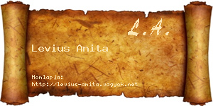 Levius Anita névjegykártya